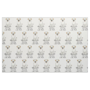 Yellow Lab Mom (Labrador Retriever Mom) Cute Dog Fabric