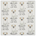 Yellow Lab Mom (Labrador Retriever Mom) Cute Dog Fabric