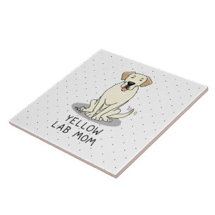 Yellow Lab Mom Labrador Retriever Mom Cute Dog Mom Ceramic Tile