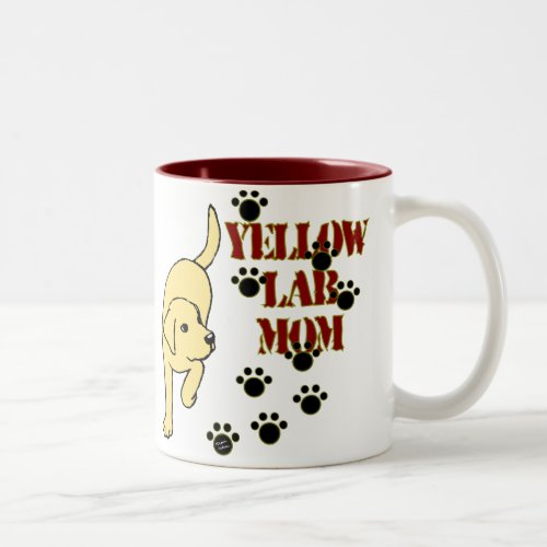 Yellow Lab Mom Two_Tone Coffee Mug