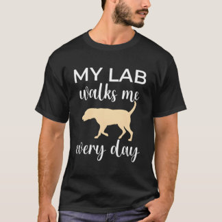 Yellow Lab Mom Walking T-Shirt