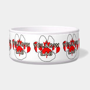Yellow Lab Name Paw Labrador Retriever Bowl
