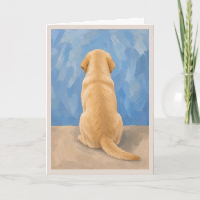 Yellow Lab Pet Sympathy Card (Front)
