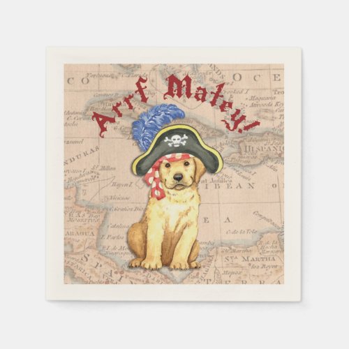 Yellow Lab Pirate Napkins