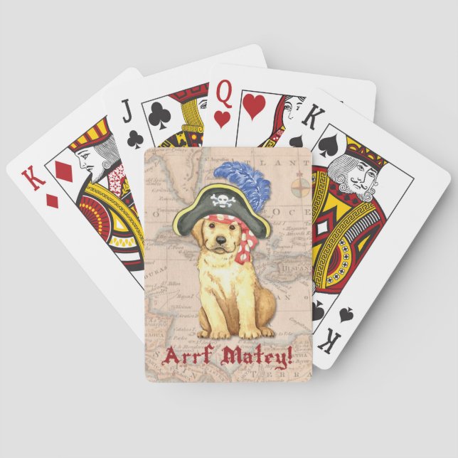 Yellow Lab Pirate Poker Cards (Back)