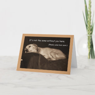 Yellow Lab Pit Husky I Miss You Card