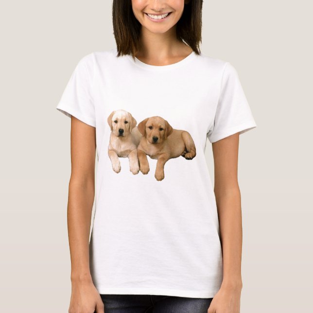 Yellow Lab puppies T-Shirt (Front)