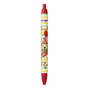 Yellow Lab Puppy Birthday Balloons Pen