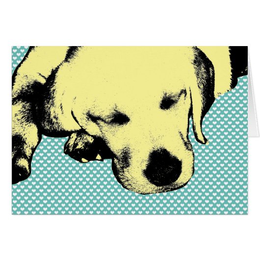 Yellow Lab Puppy Cards (Front Horizontal)