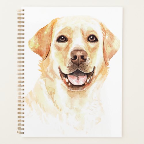 Yellow Lab Puppy Dog Watercolor Labrador Retriever Planner