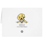 Yellow Lab Puppy Ice Cream Cartoon (Back Horizontal)