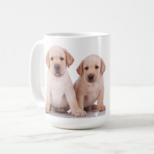 Yellow Lab _ Puppy Kisses _ Yellow Labrador Puppy Coffee Mug