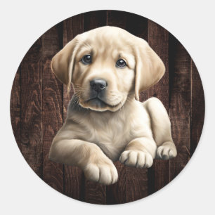  Yellow Lab Puppy Stickers