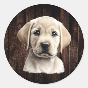  Yellow Lab Puppy Stickers