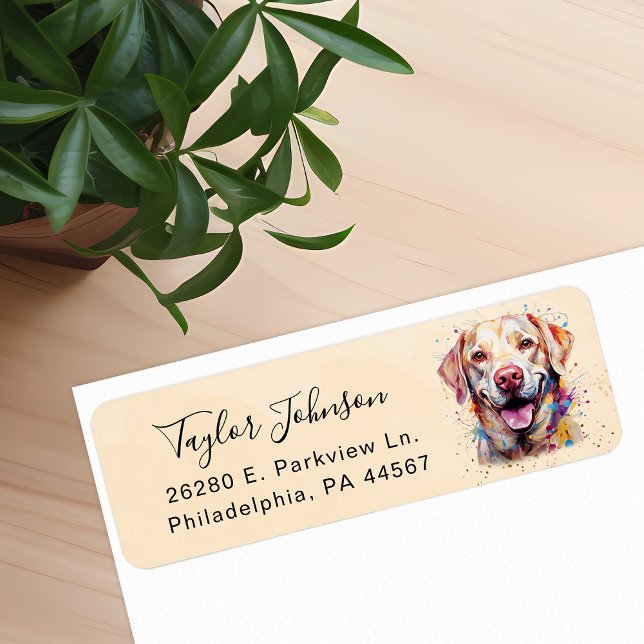Yellow Lab Return Address Label (Creator Uploaded)