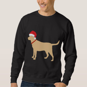 Yellow Lab Santa Hat Cute Labrador Christmas Gift Sweatshirt