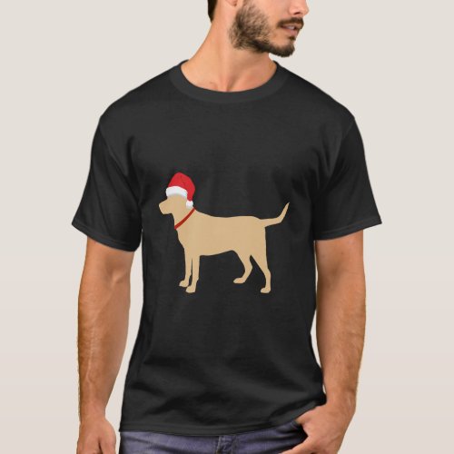 Yellow Lab Santa Hat Cute Labrador Christmas Gift T_Shirt