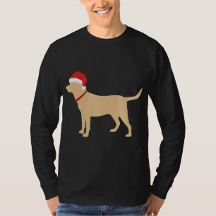 Yellow Lab Santa Hat Cute Labrador Christmas T-Shirt
