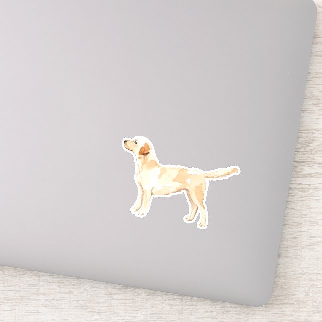 Yellow Lab Silhouette Sticker (Detail)