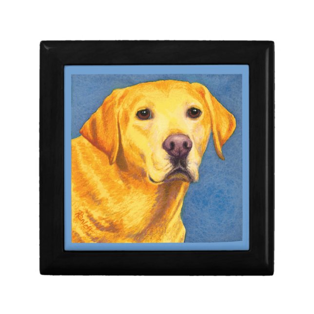 Yellow Lab Tile Box - "Mixsy" (Front)