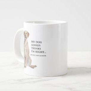 Yellow Lab v. Wife Jumbo Mug