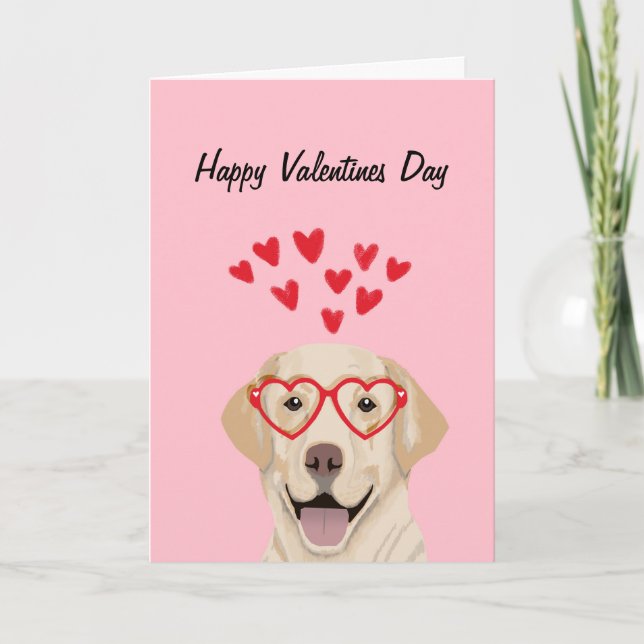 Yellow Lab - valentines love card - dog love (Front)