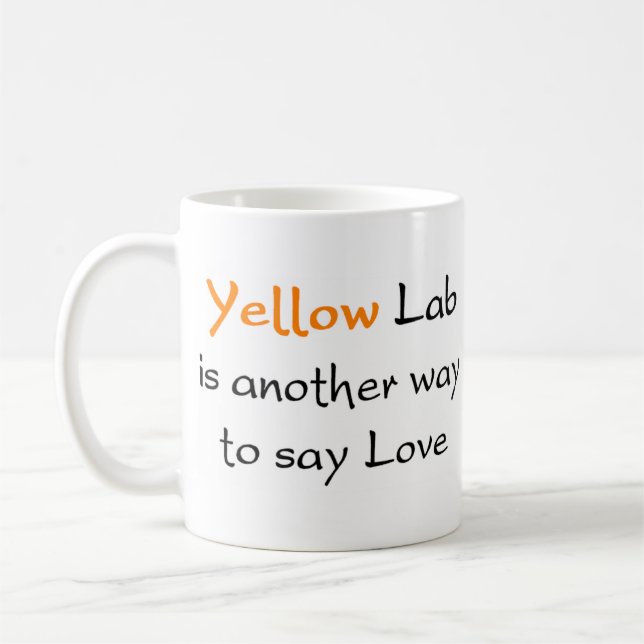 yellow lab way coffee mug (Left)