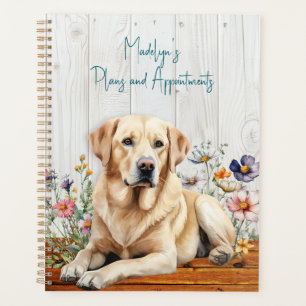 Yellow Lab Wildflowers Planner