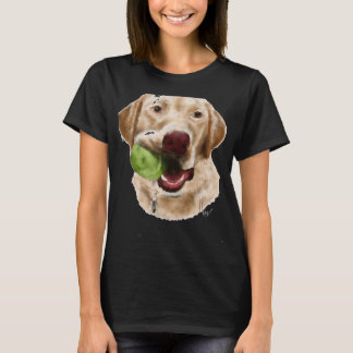 Yellow Lab With A Green Ball T-Shirt