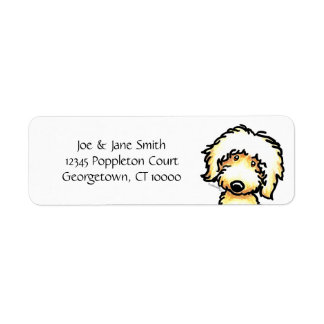 Yellow Labradoodle Art Label