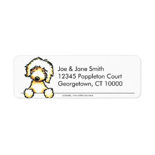 Yellow Labradoodle Clean & Simple Label