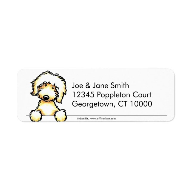 Yellow Labradoodle Clean & Simple Label (Front)