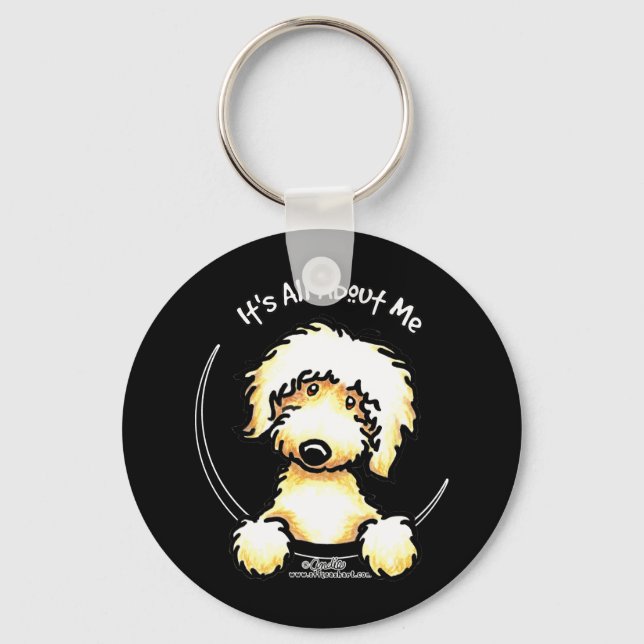 Yellow Labradoodle IAAM Keychain (Front)