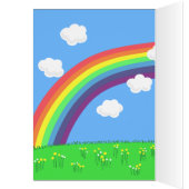 Yellow Labrador and Dogs at the Rainbow Bridge Cards (Inside (Left))