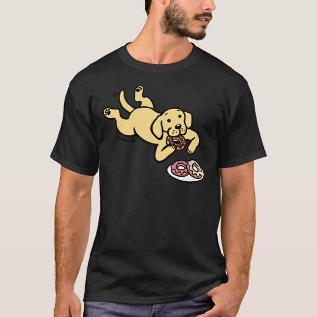 Yellow Labrador And Donuts T-Shirt (Front)