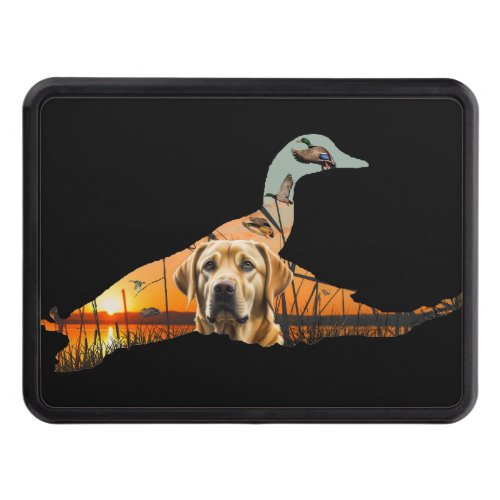 Yellow Labrador and Duck Hitch Cover