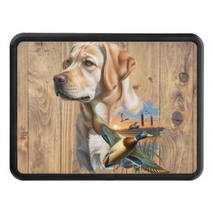 Yellow Labrador and Flying Mallard Hitch Cover