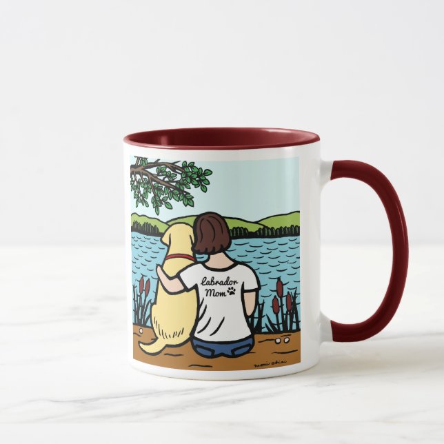 Yellow Labrador and Mom 2 Mug (Right)