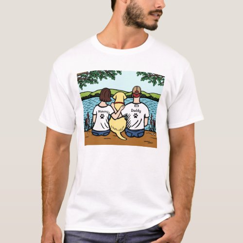 Yellow Labrador and Mom and Dad T_Shirt