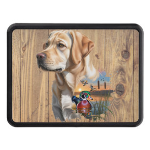 Yellow Labrador and Wood Duck Hitch Cover