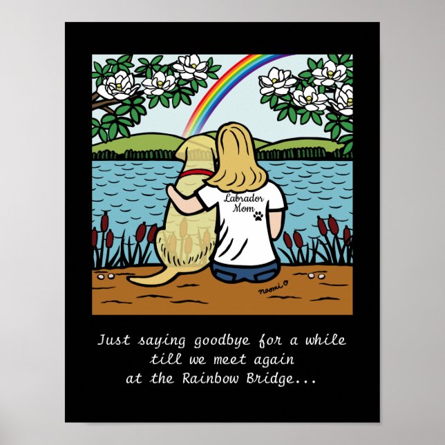 Yellow Labrador Angel and Mom Blond L Poster (Front)