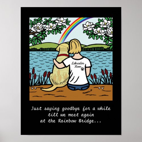Yellow Labrador Angel and Mom Blond S Poster
