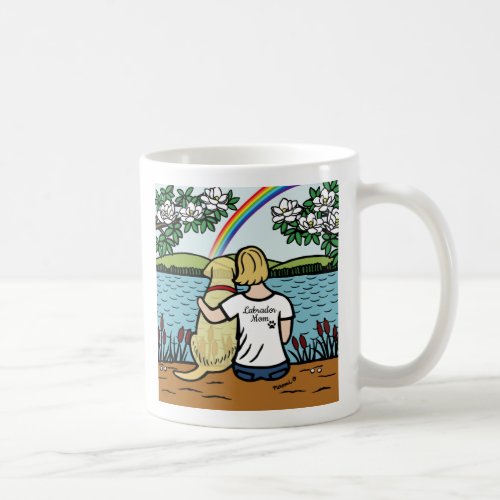 Yellow Labrador Angel and Mom Blonde S Coffee Mug