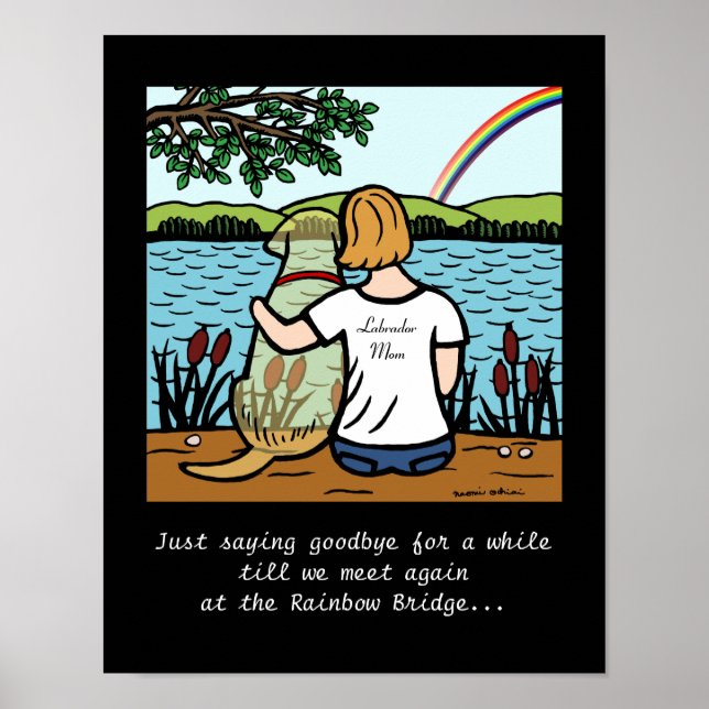Yellow Labrador Angel and Mom Poster (Front)