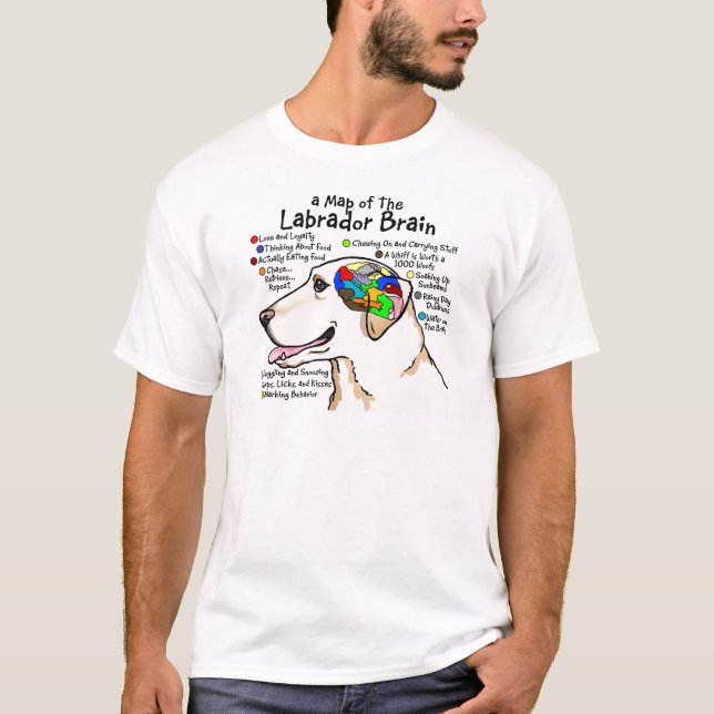 Yellow Labrador Brain Atlas T-Shirt (Front)