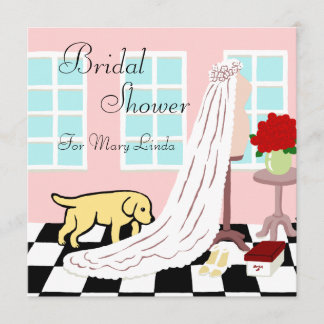 Yellow Labrador Bridal Shower Invitation