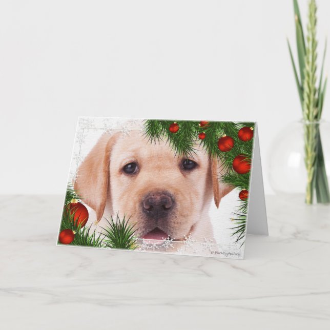 Yellow Labrador Christmas Card (Front)