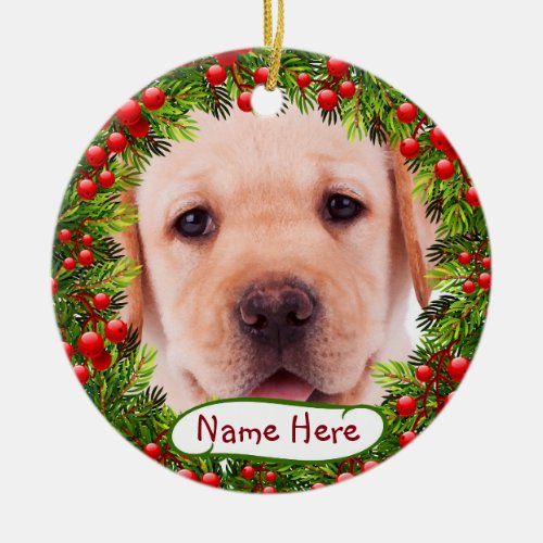 Yellow Labrador Christmas Ornament