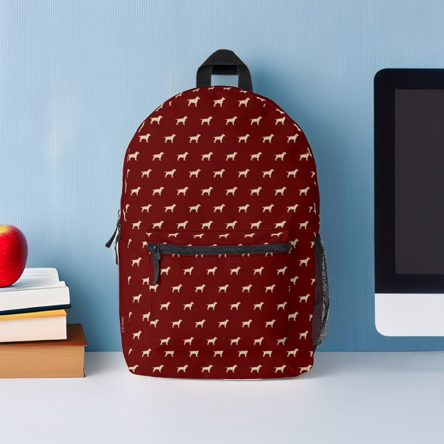 Yellow Labrador Dogs Pattern Personalized Printed Backpack (Creator Uploaded)