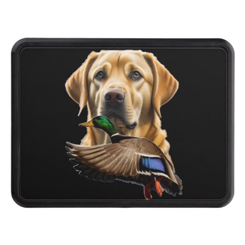 Yellow Labrador Duck Hunting Hitch Cover